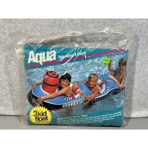 1993 AQUA Leisure Giant Queen Merry Ship Pool Float 3 Kid Float New Old Stock